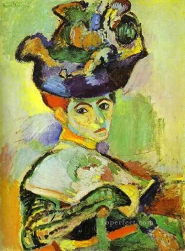抽象的かつ装飾的 Painting - 帽子をかぶった女 1905 フォービズム